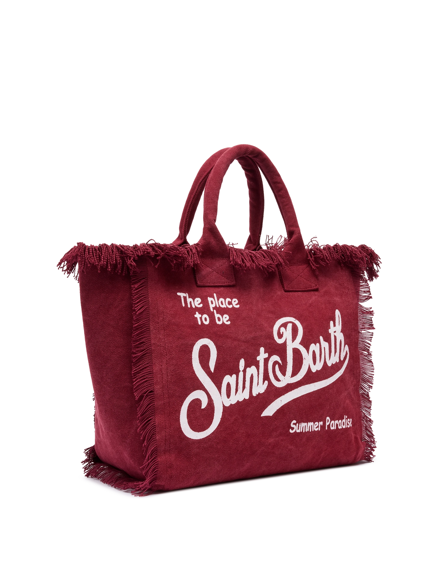 Burgundy cotton canvas Vanity tote bag - MC2 Saint Barth