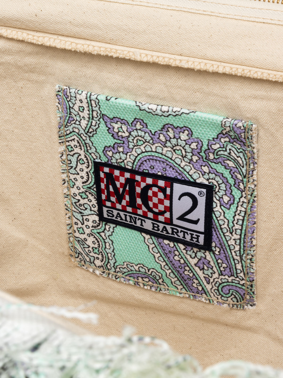 Einkaufstasche aus Baumwollcanvas mit Paisley-Print