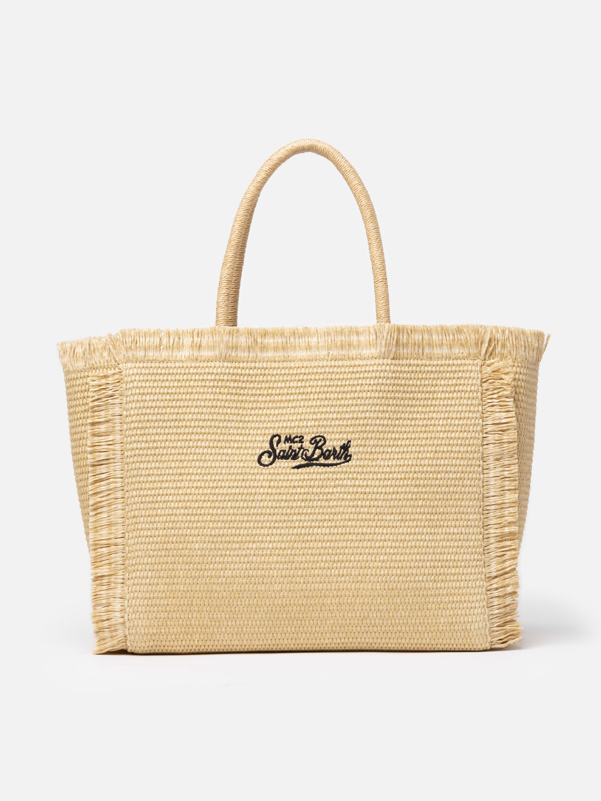 Beige straw effect Vanity tote bag - MC2 Saint Barth