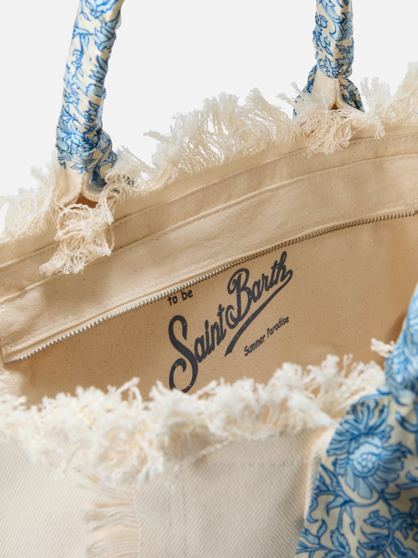 Weiße Vanity regular Tasche aus Canvas mit abnehmbarem Twill