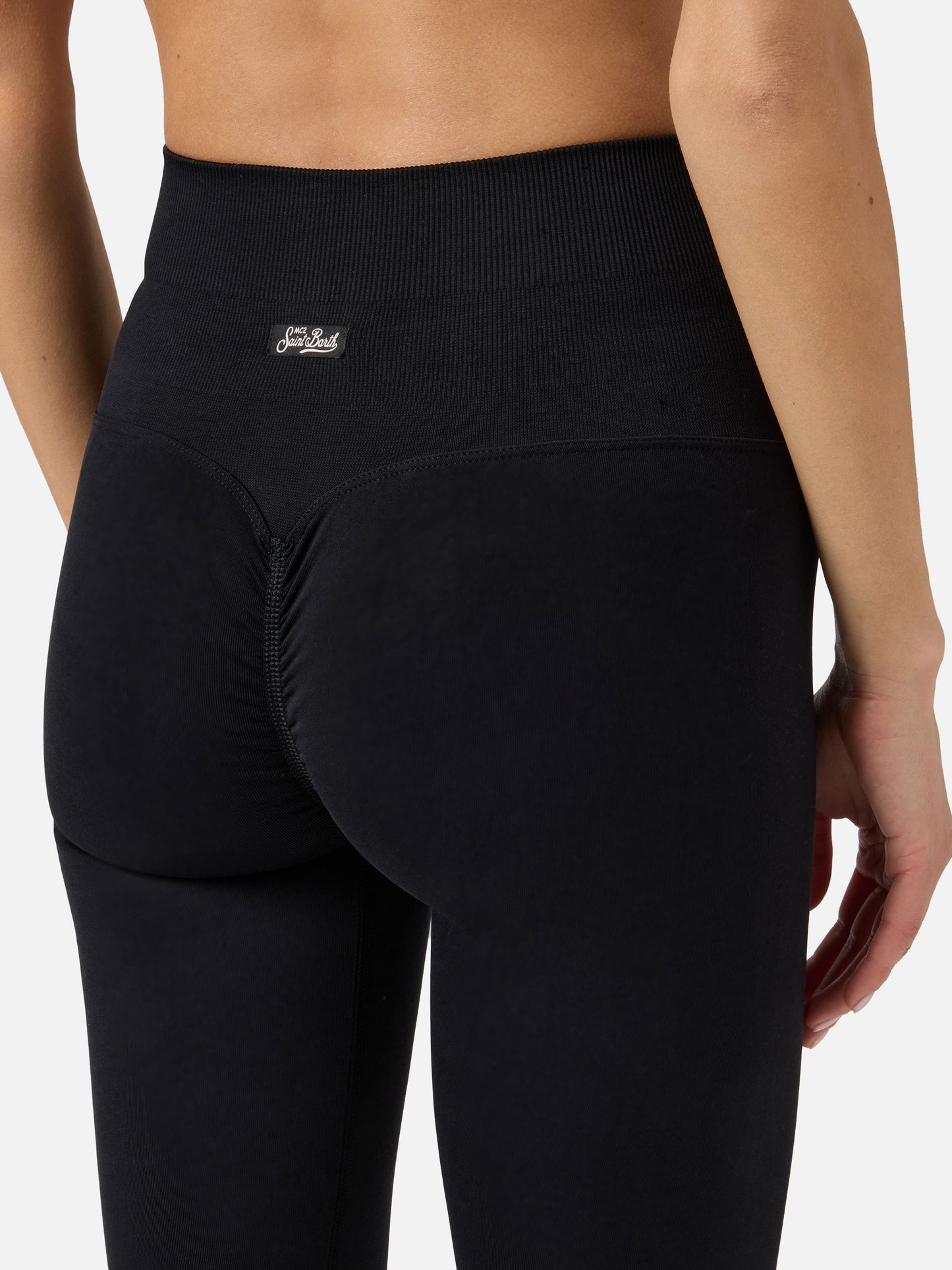 Leggings sportivi Vega neri in tessuto tecnico