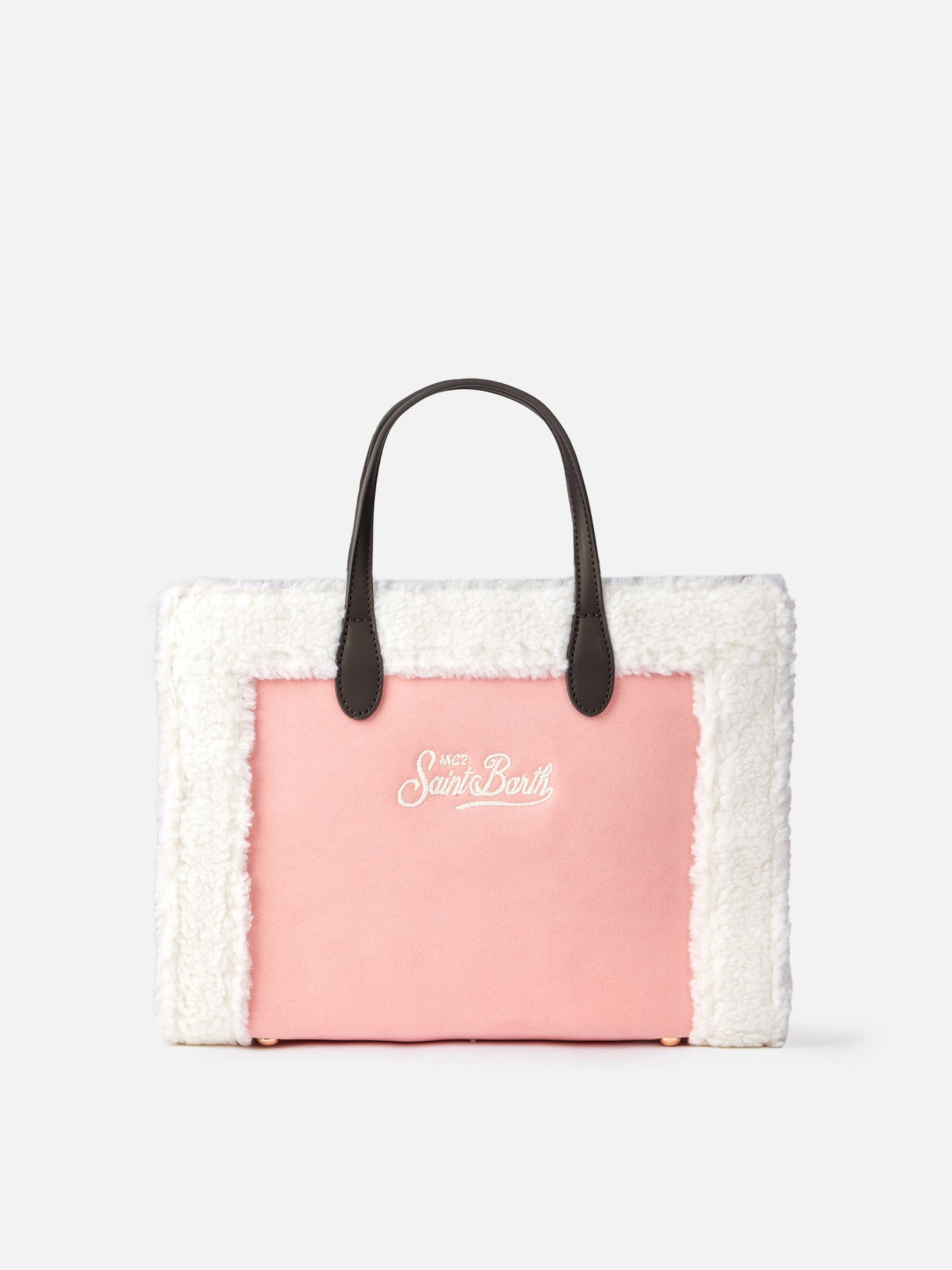 Pink Vivian handbag with sherpa details - MC2 Saint Barth