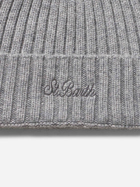 Man mélange grey pure cashmere hat Wengen - MC2 Saint Barth