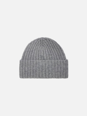 Wengen beanie in cashmere blend in grey with St. Barth embroidery