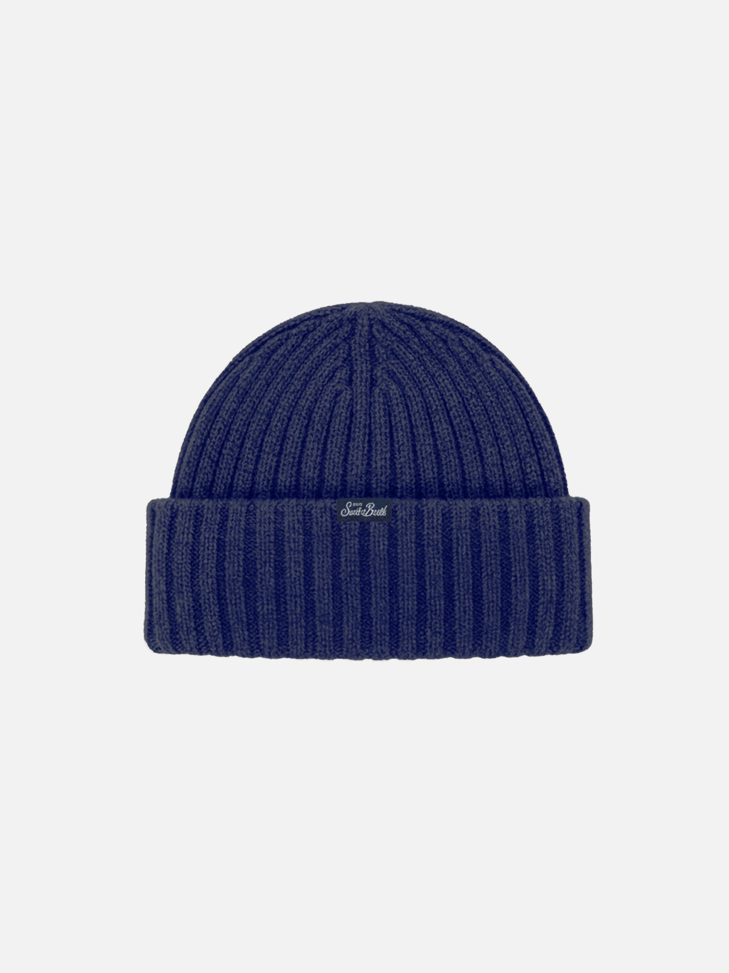 Beanie Wengen in blue cashmere blend with Super G embroidery | SUPER G SPECIAL EDITION