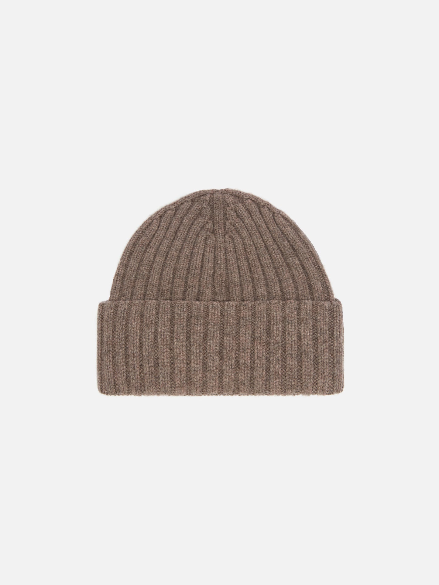 Wengen beanie in hazelnut wool with St. Barth embroidery on the turn-up