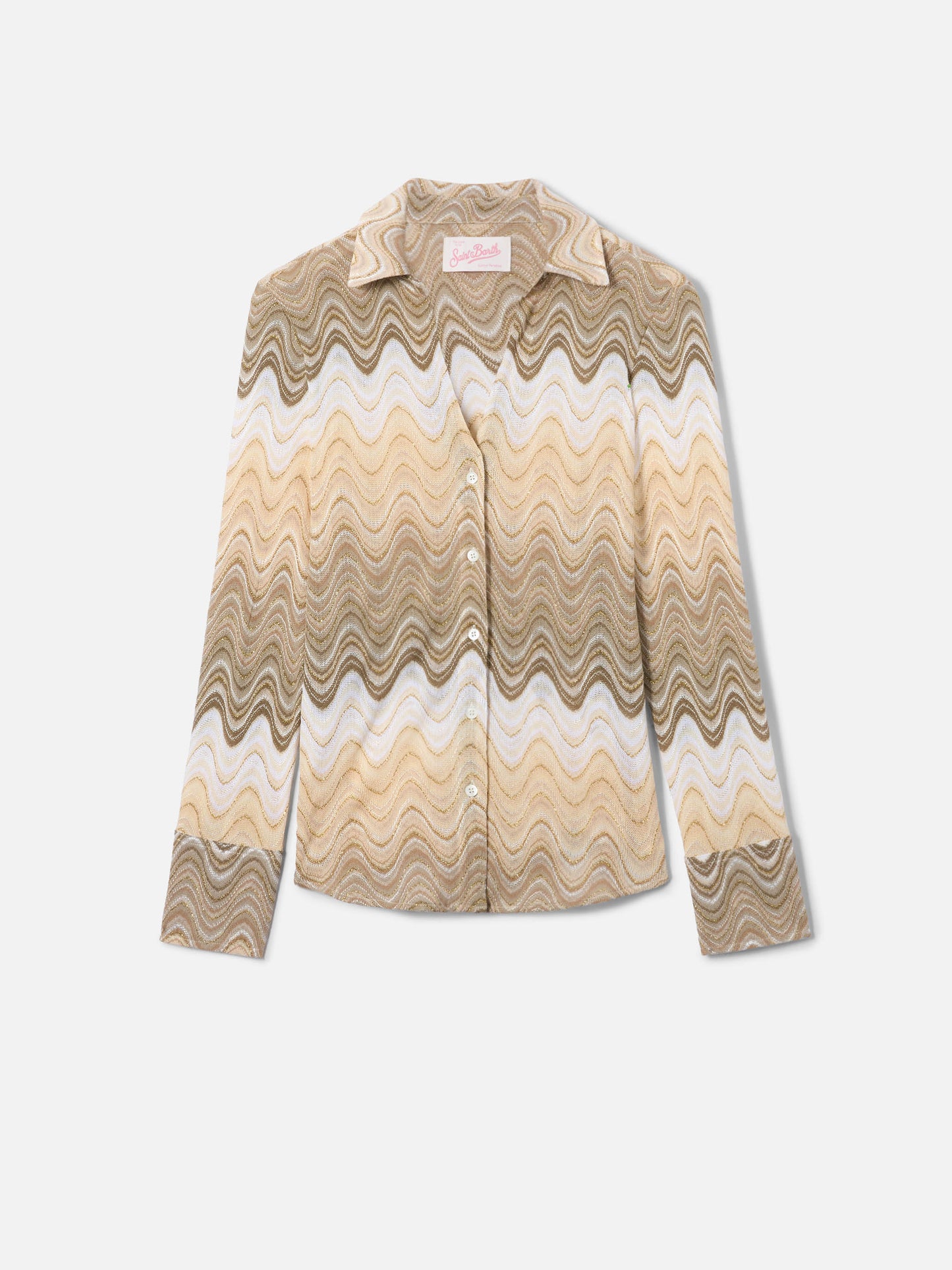 Joys degradé raschel shirt with wave pattern
