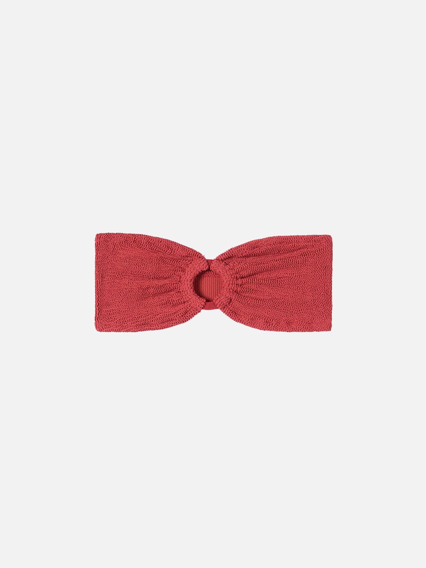 Yulia brick red crinkle bandeau top