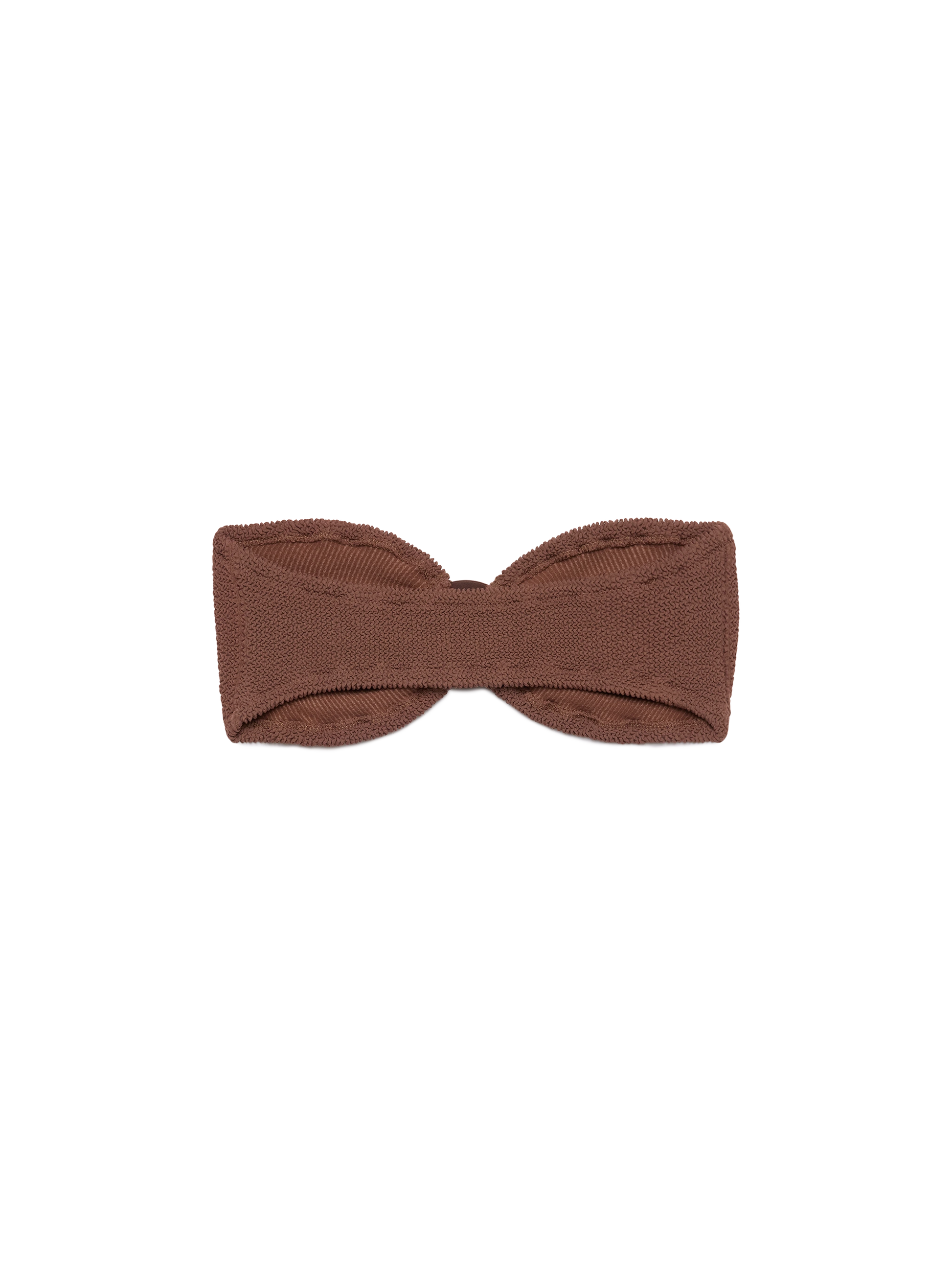 Yulia brown crinkle bandeau top - MC2 Saint Barth
