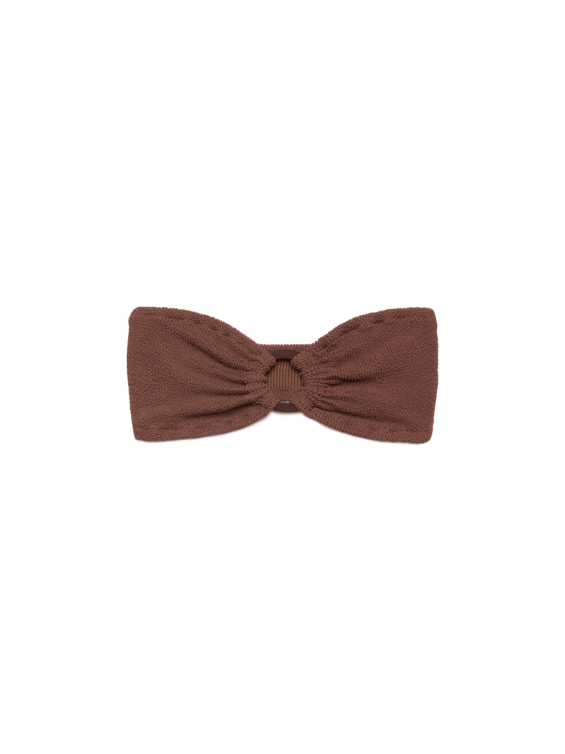 Yulia brown crinkle bandeau top - MC2 Saint Barth
