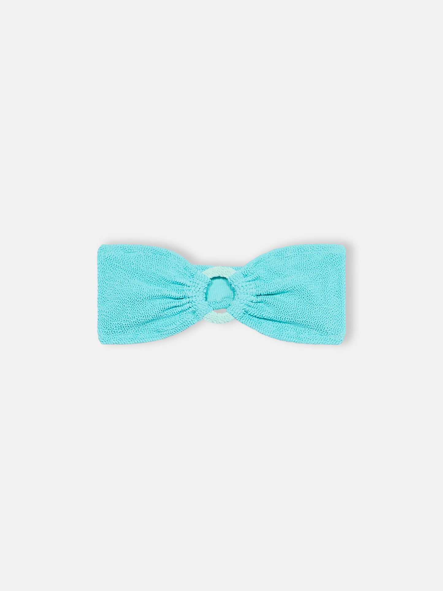 Wassergrüner Crinkle-Bandeau-Top-Badeanzug für Damen Yulia