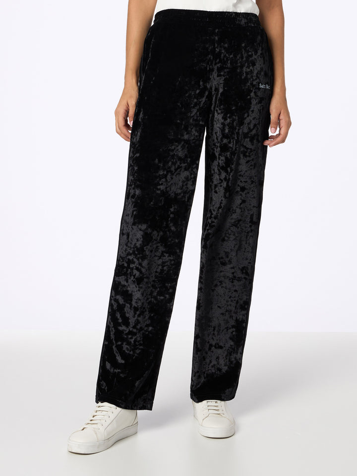 Woman black chenille jogger pants Yvonne - MC2 Saint Barth