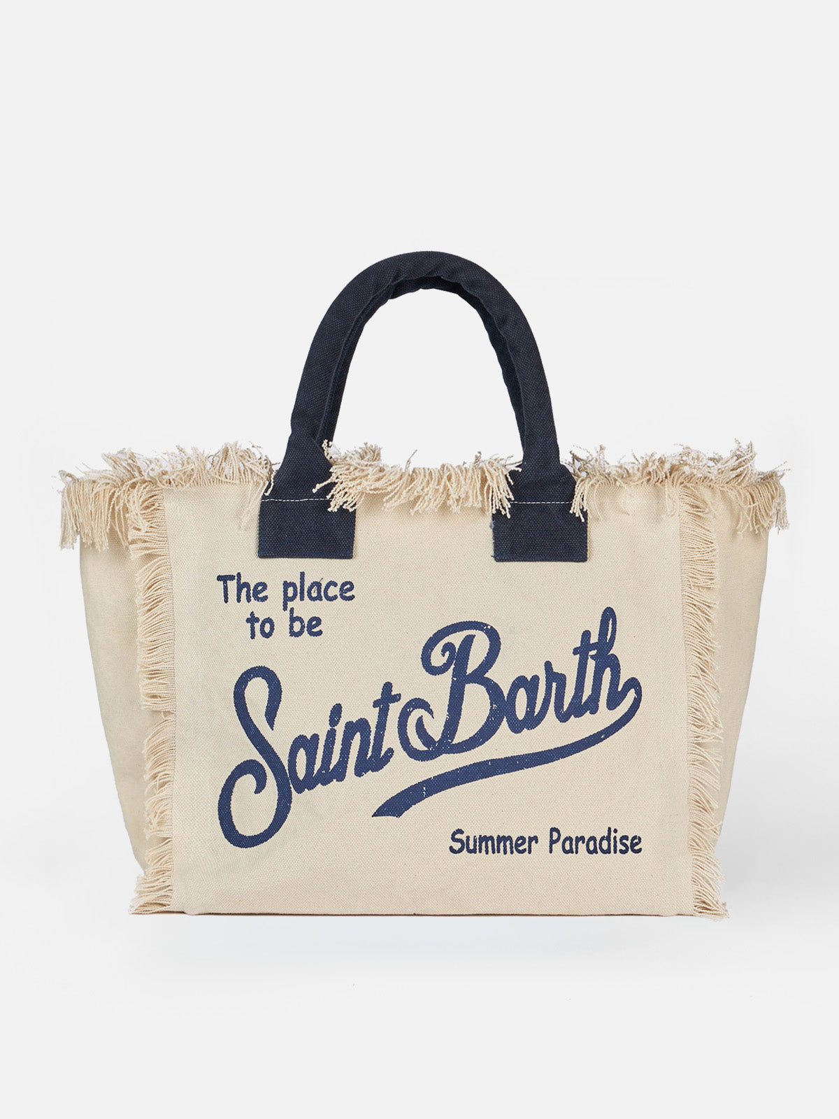 Off-white cotton canvas Vanity tote bag – MC2 Saint Barth