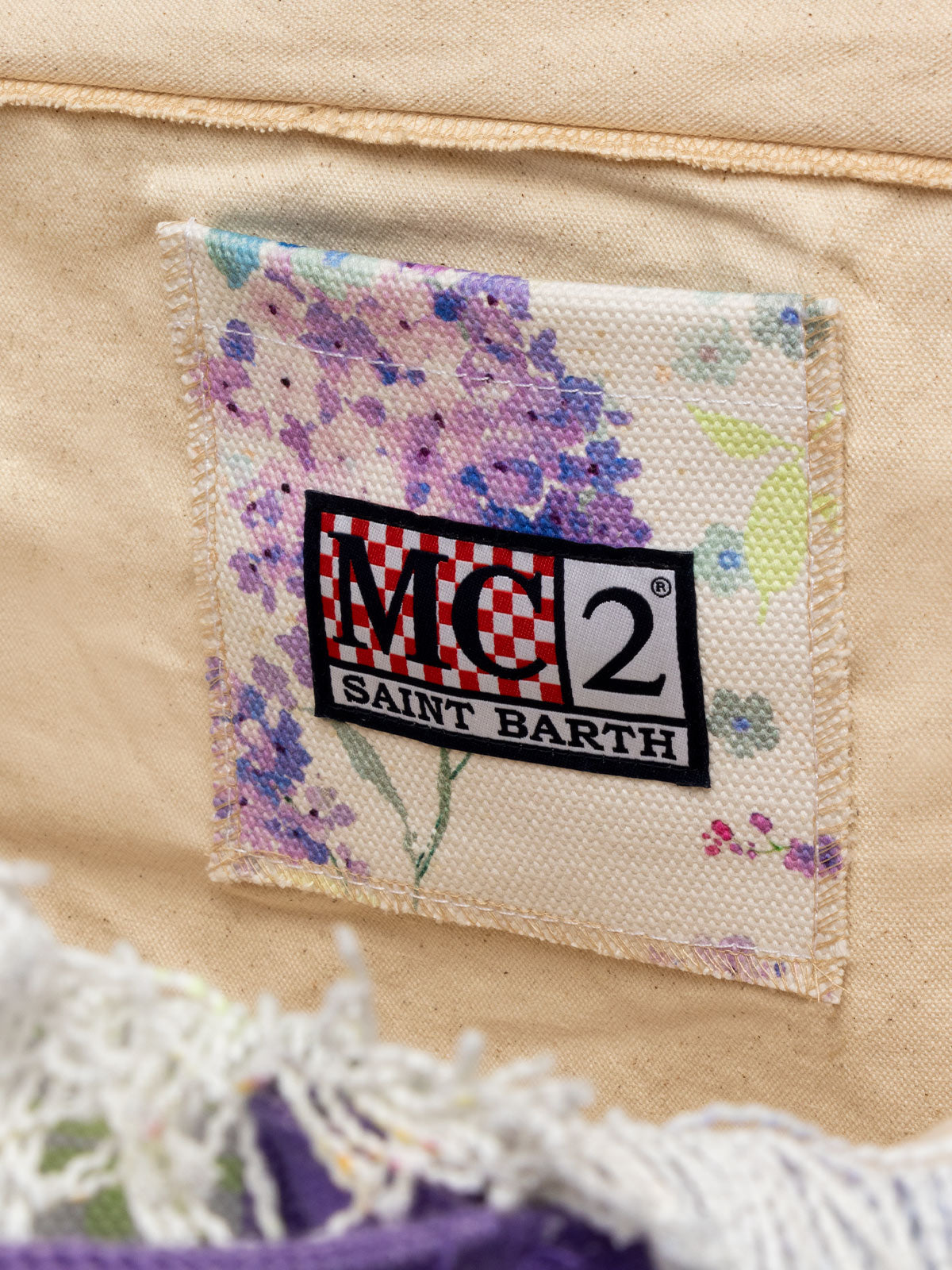 Vanity-Einkaufstasche aus Baumwollcanvas mit Aquarellblumen und Blumenmuster