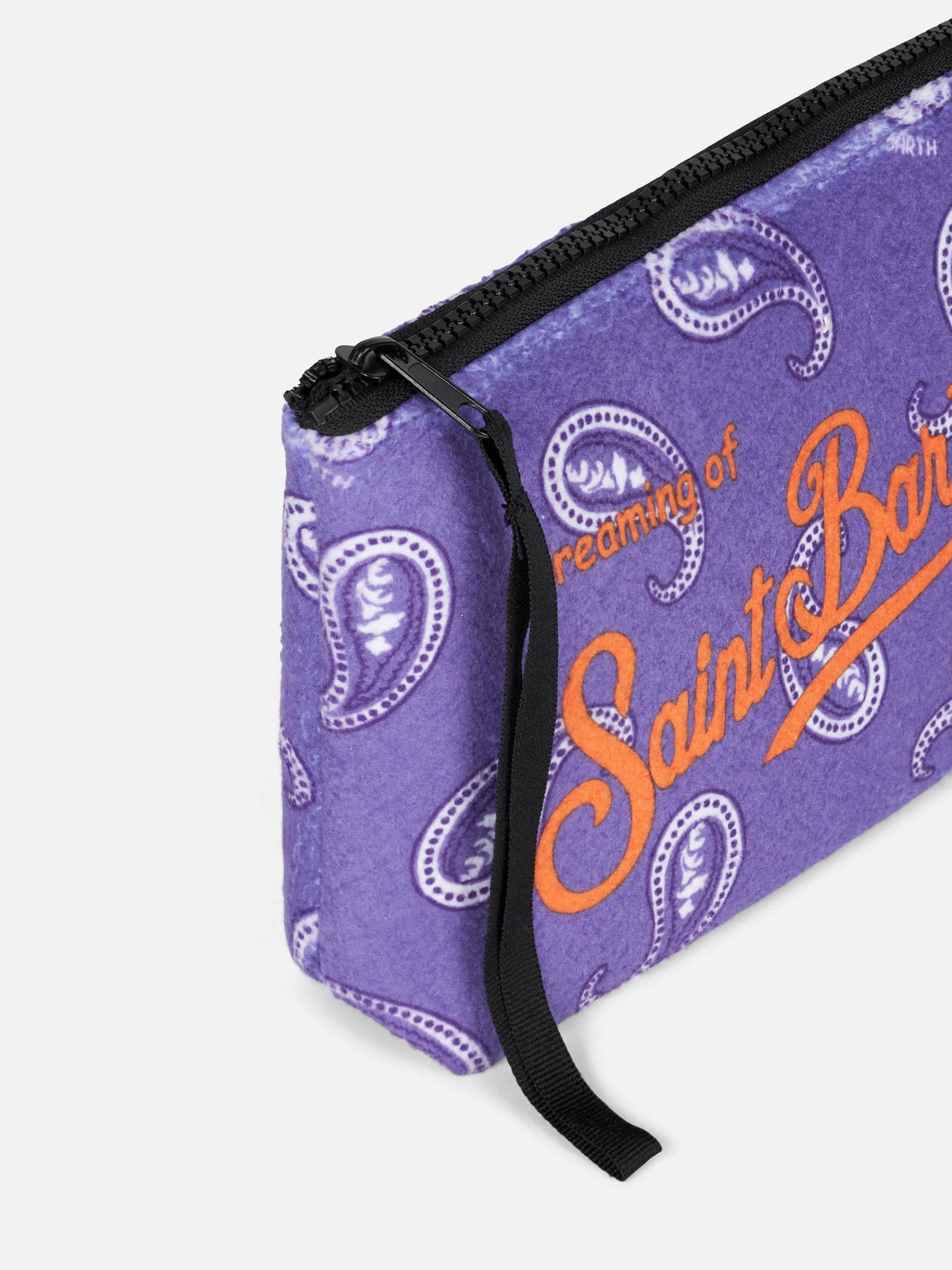 Pochette Aline con stampa paisley viola