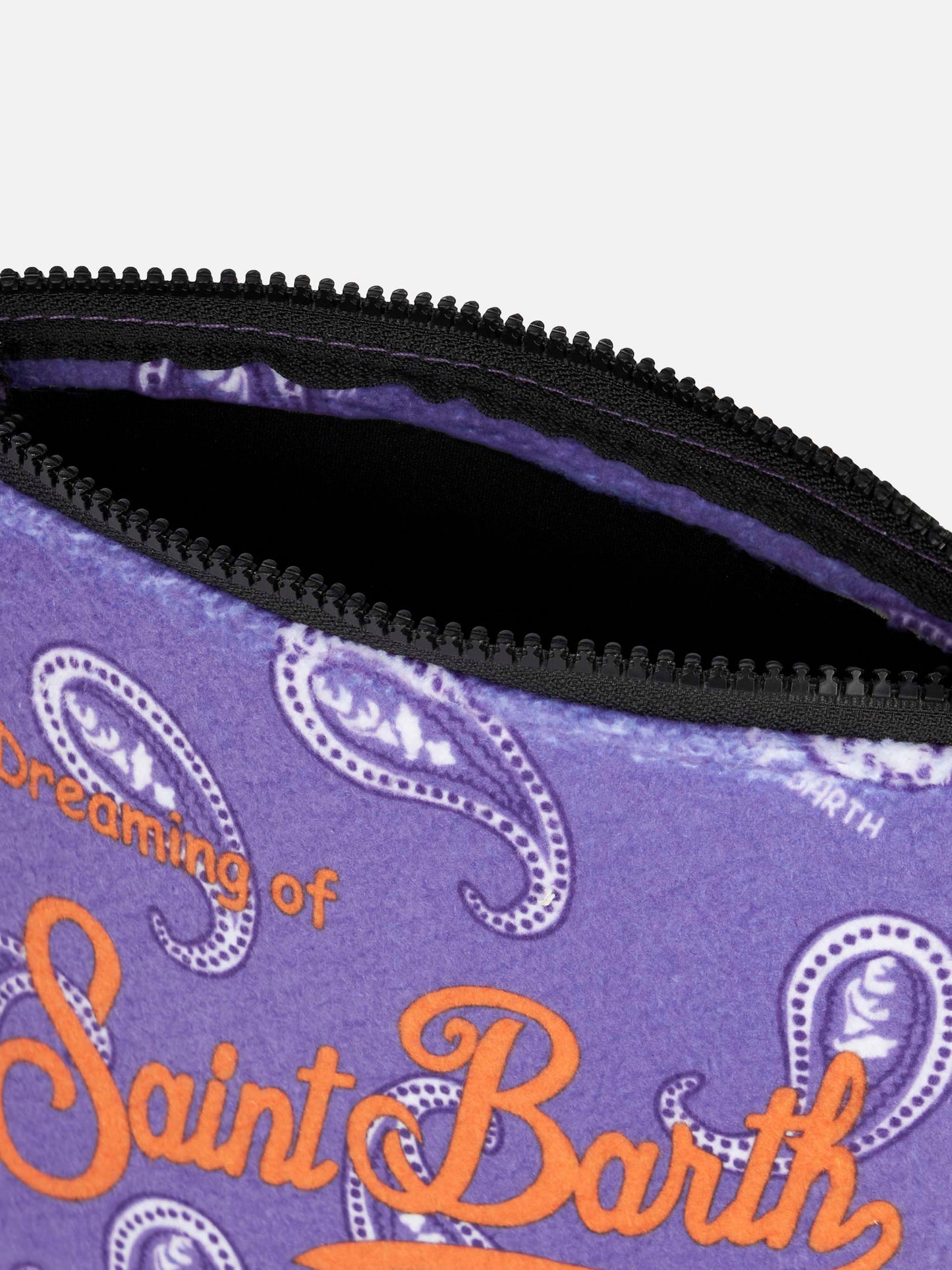 Pochette Aline con stampa paisley viola