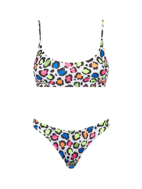 Woman bralette bikini with pop animalier print - MC2 Saint Barth