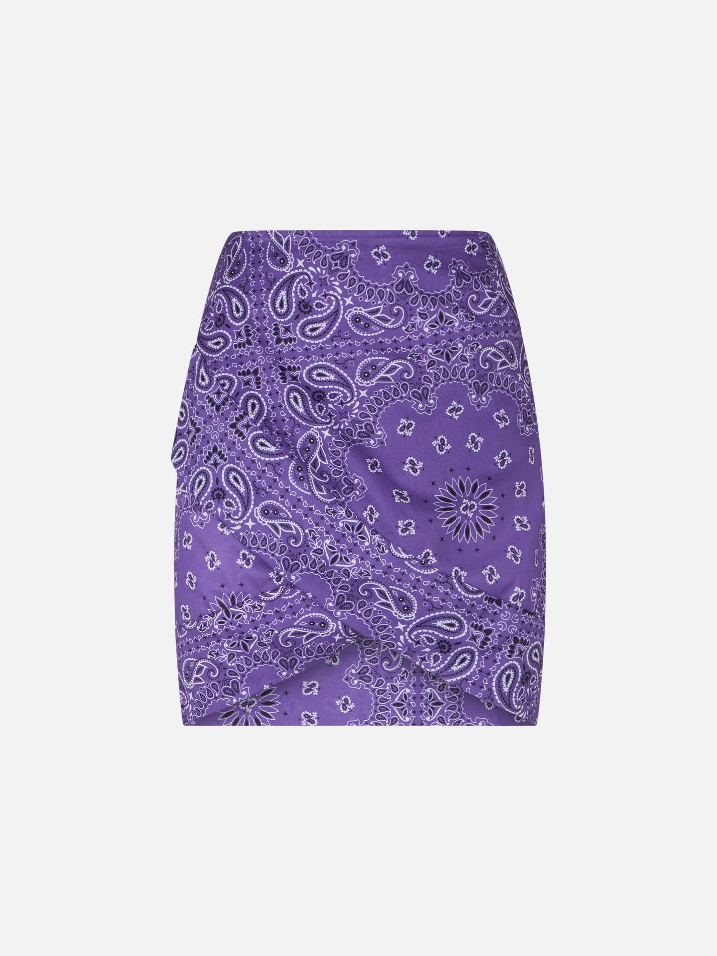 Damen-Minirock aus Baumwolle mit Bandana-Print