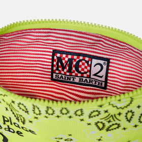 Pouch Parisienne in canvas con stampa bandana