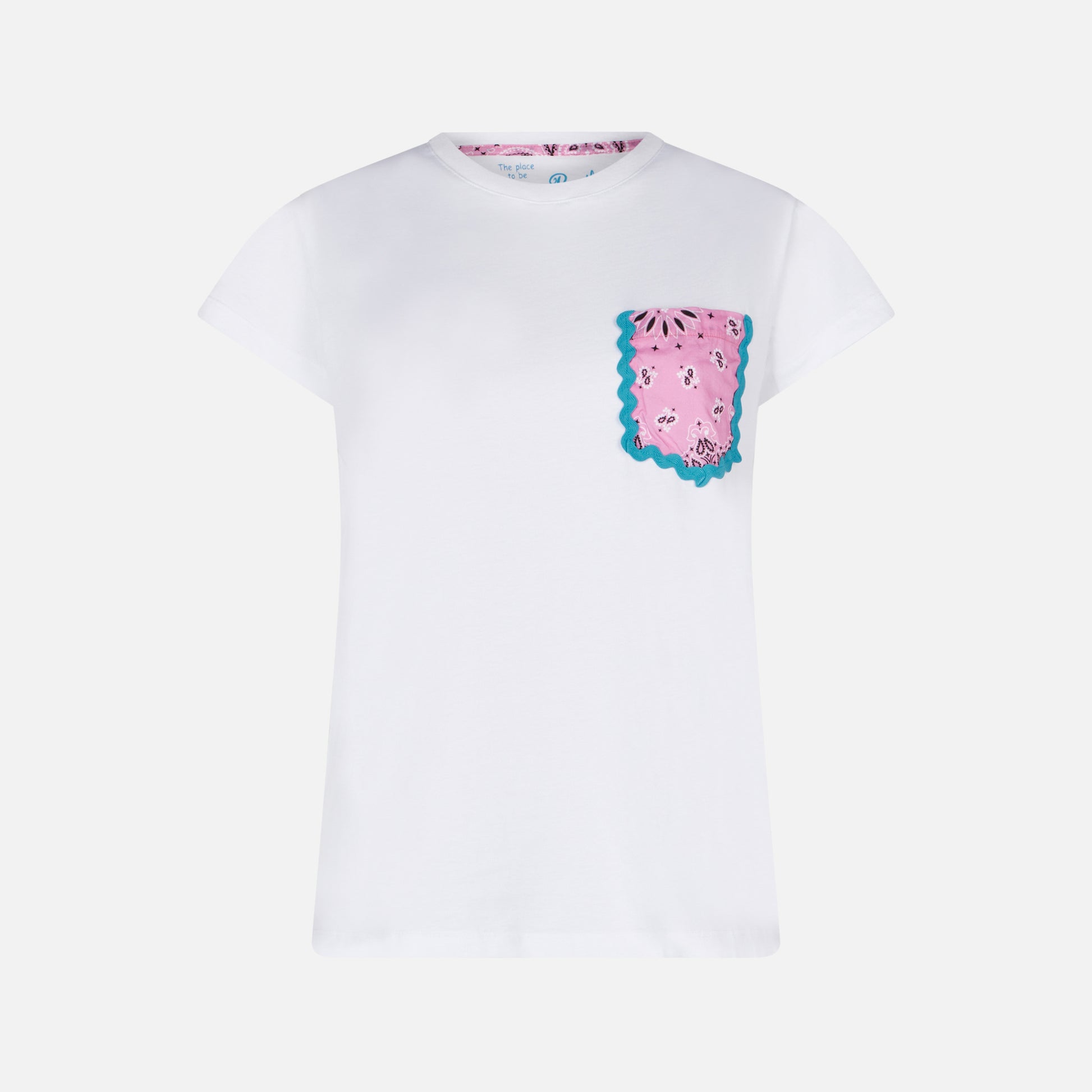 Woman cotton t-shirt with pocket - MC2 Saint Barth