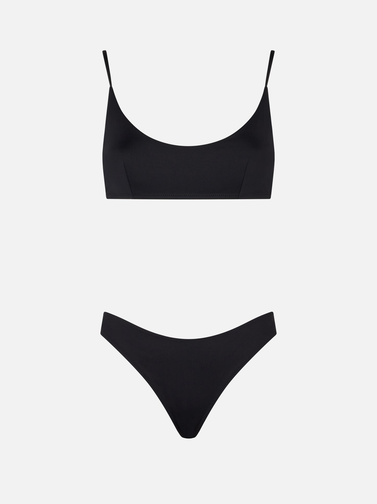 Schwarzer Bralette-Bikini für Damen