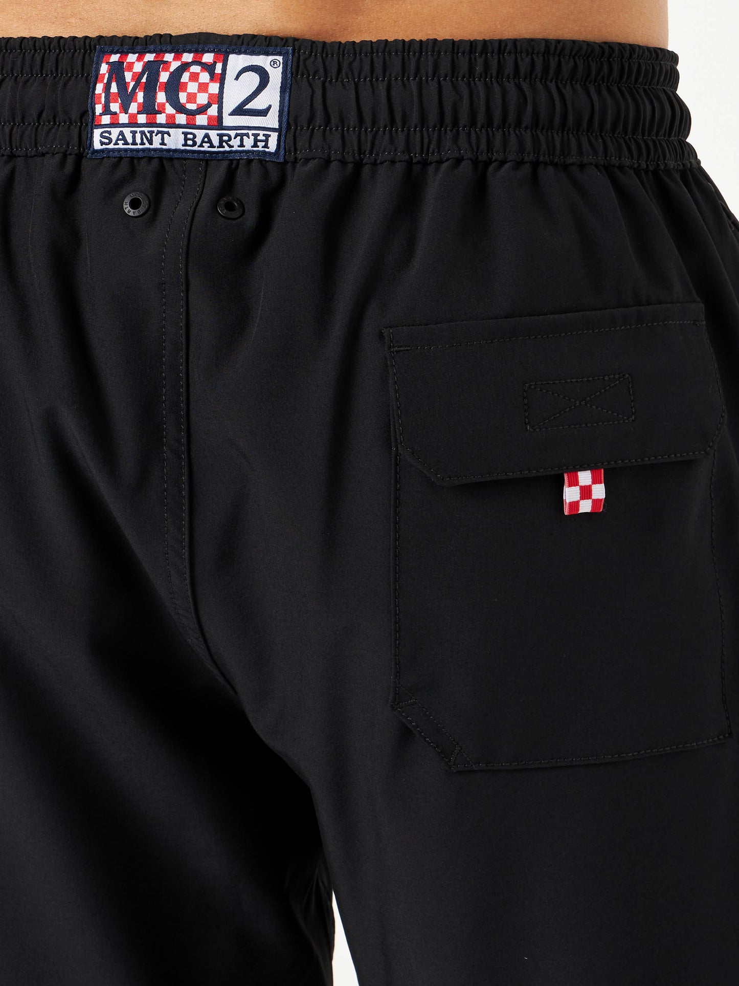 Man comfort and stretch black swim shorts - MC2 Saint Barth