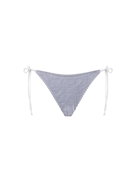 Woman seersucker swim briefs with striped print - MC2 Saint Barth
