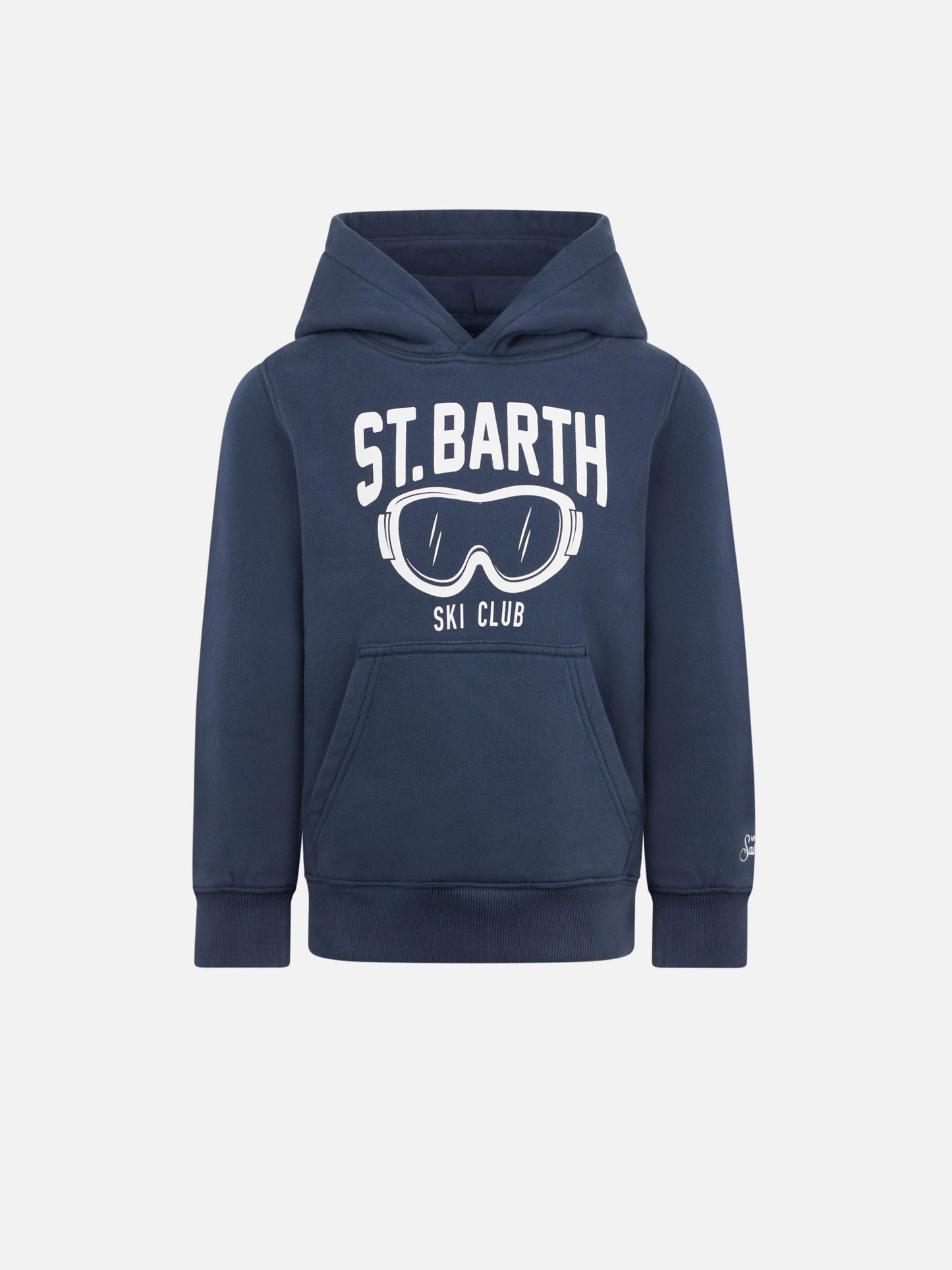 Boy blue hoodie with St. Barth ski club print - MC2 Saint Barth