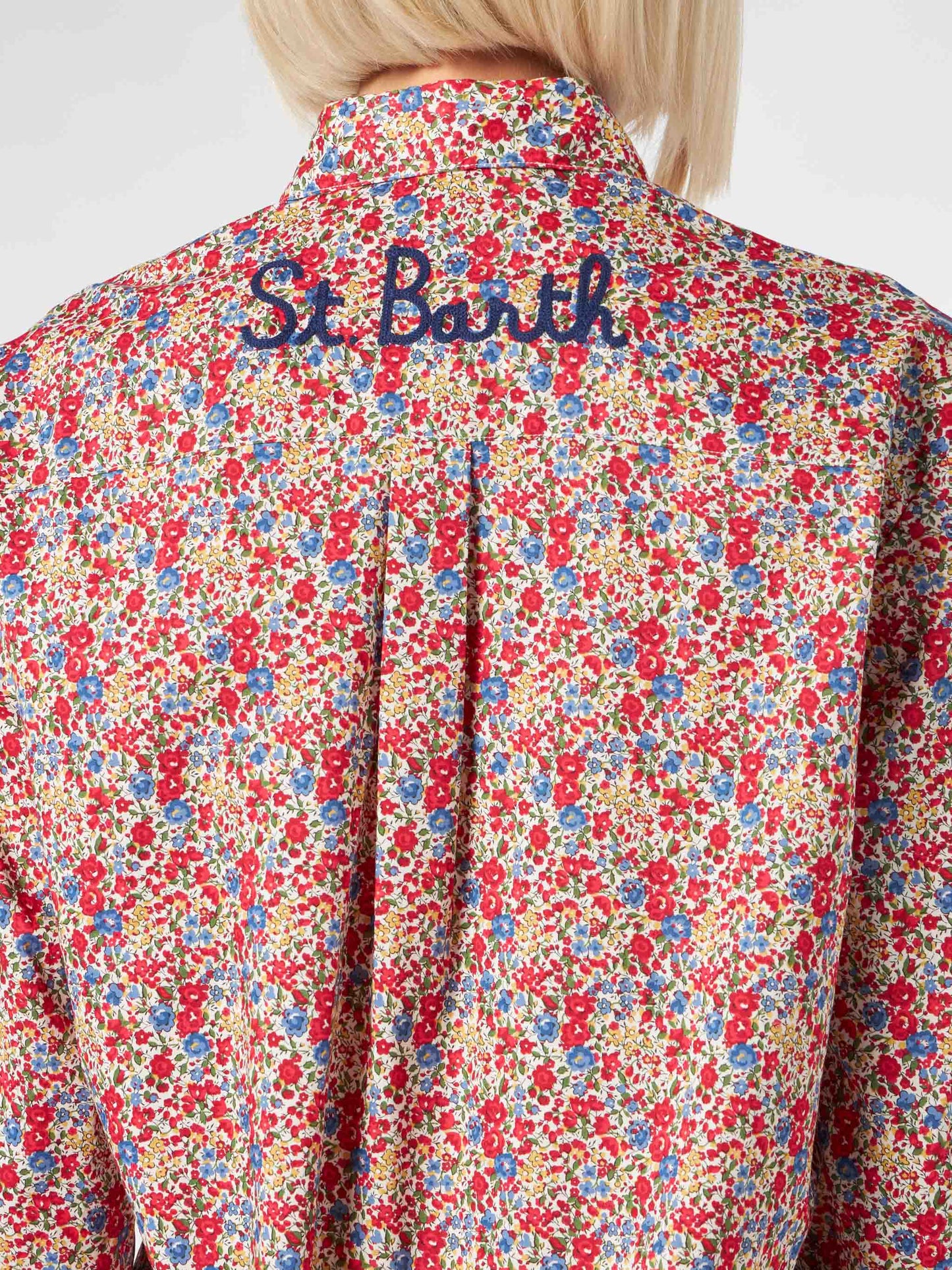Damen Brigitte Baumwollhemd mit Blumenprint | Hergestellt aus Liberty-Stoff
