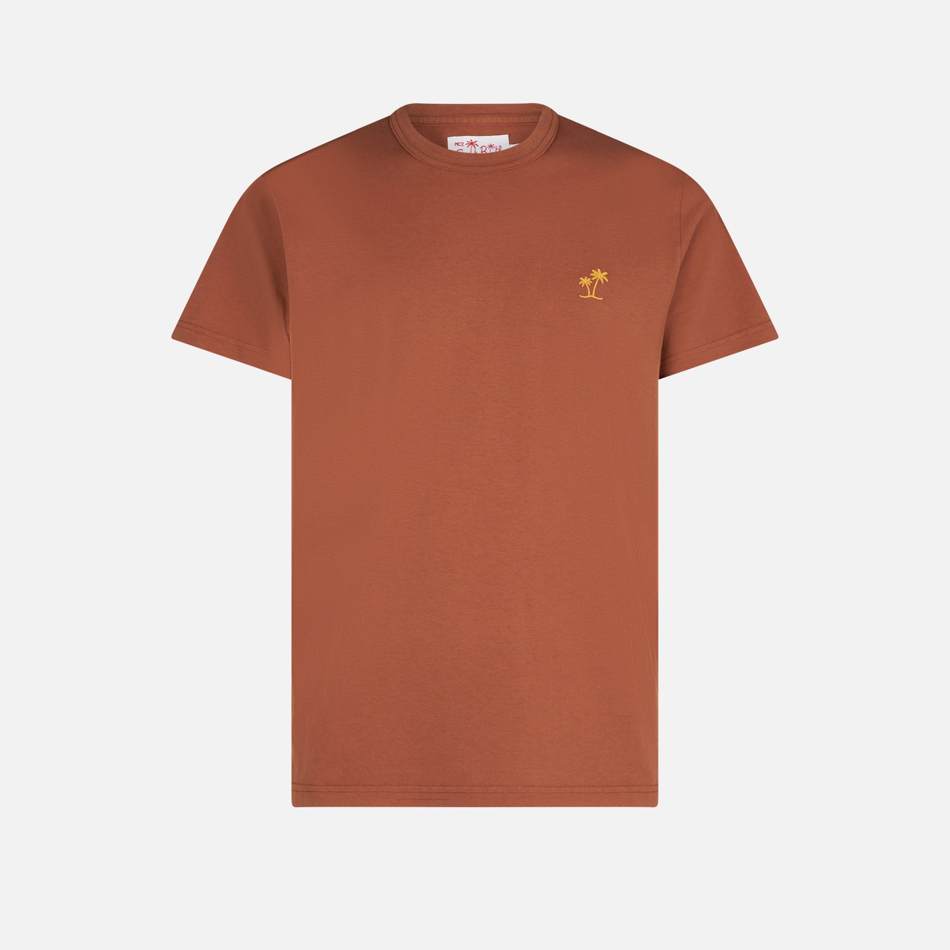 Man brown cotton t-shirt - MC2 Saint Barth