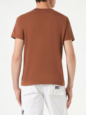 Man brown cotton t-shirt - MC2 Saint Barth
