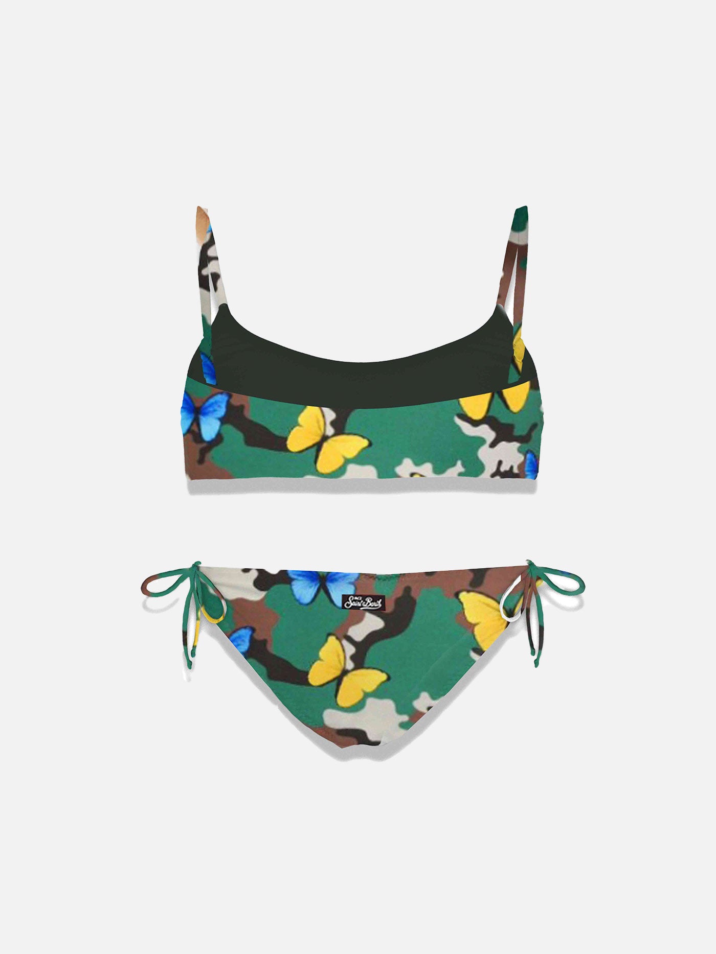 Girl bikini butterfly print on camouflage background - MC2 Saint Barth