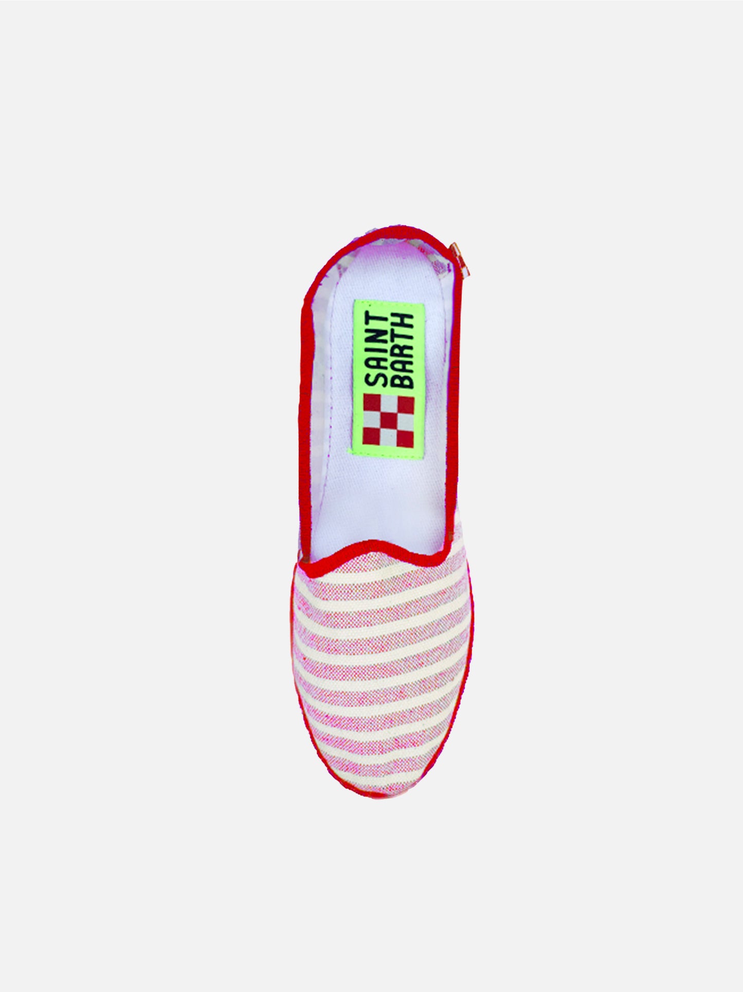Red striped canvas slippers friulane - MC2 Saint Barth