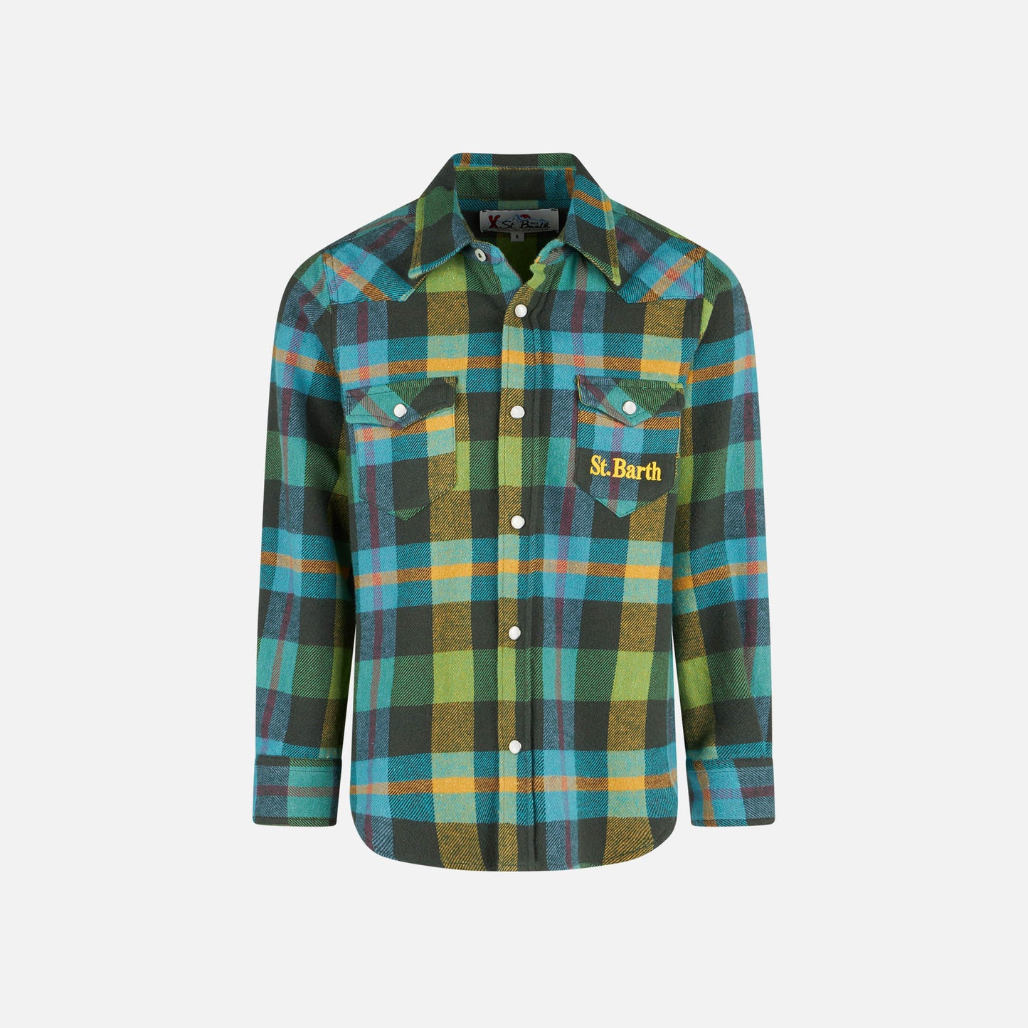 Boy shirt with tartan print - MC2 Saint Barth