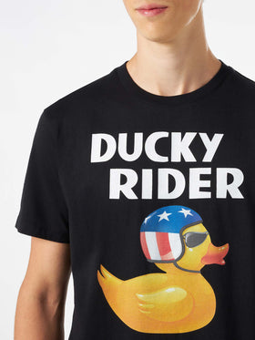 T-shirt da uomo con stampa Ducky rider