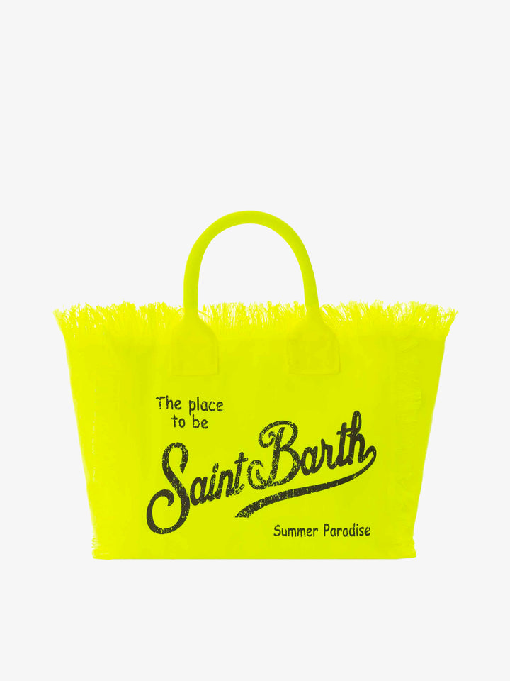 Colette fluo yellow cotton canvas bag - MC2 Saint Barth