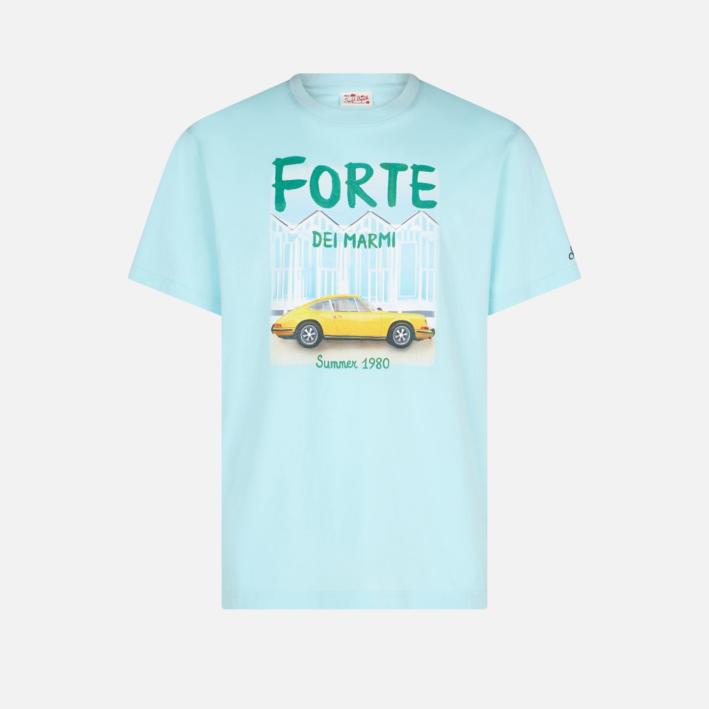 Man cotton t-shirt with Forte dei Marmi car print - MC2 Saint Barth