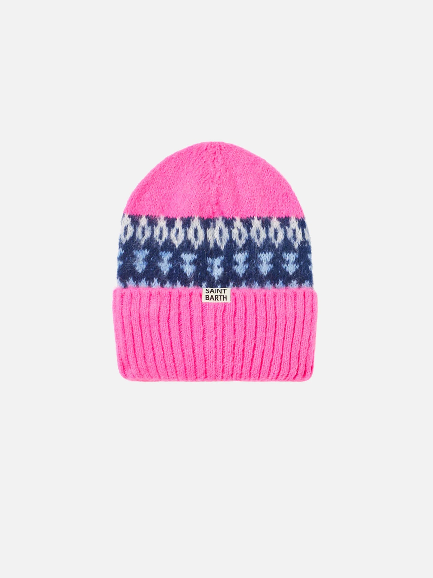 Girl soft beanie with nordic jacquard - MC2 Saint Barth