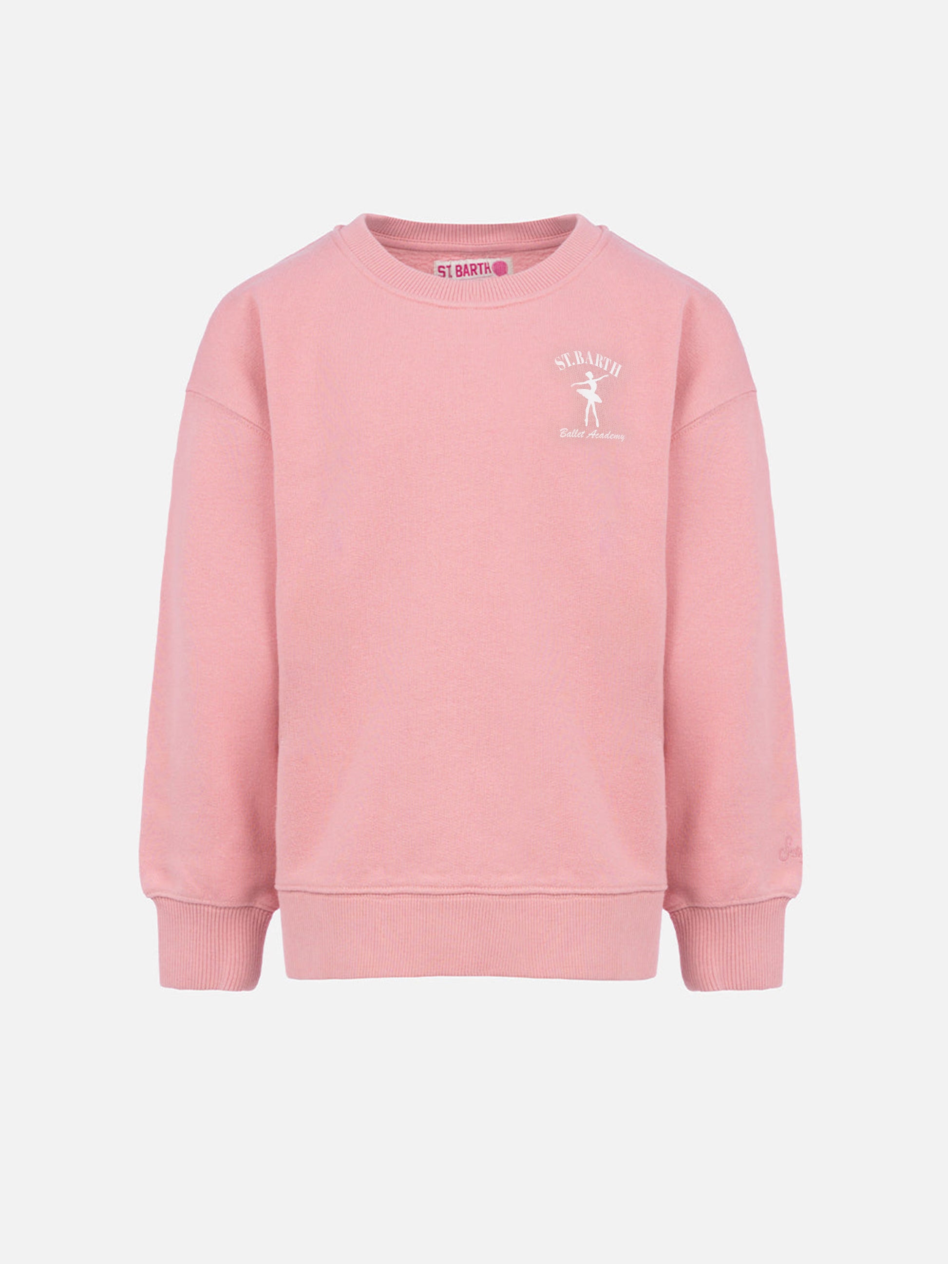 Girl crewneck sweatshirt Briony with St. Barth ballet academy print - MC2 Saint Barth
