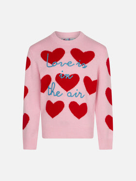 Girl sweater with heart print - MC2 Saint Barth