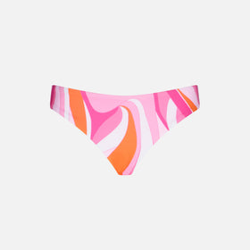 Girl swim briefs with multicolor waves print - MC2 Saint Barth