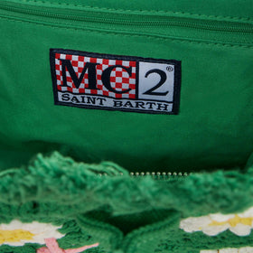 Colette handbag with crochet flower patches - MC2 Saint Barth