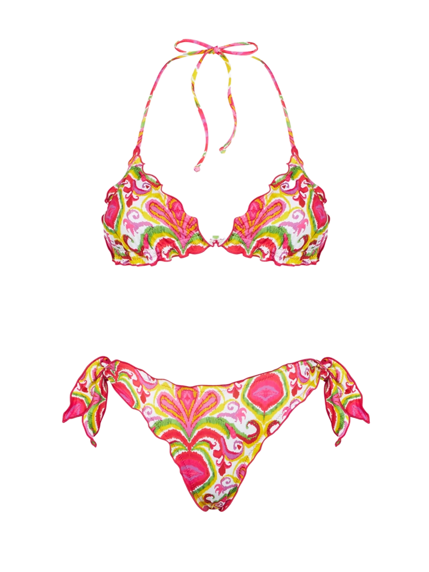 Damen-Triangel-Bikini mit Ikat-Print