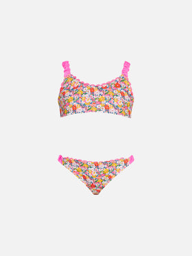 Girl bralette with Liberty flower print | Made with Liberty fabric - MC2 Saint Barth