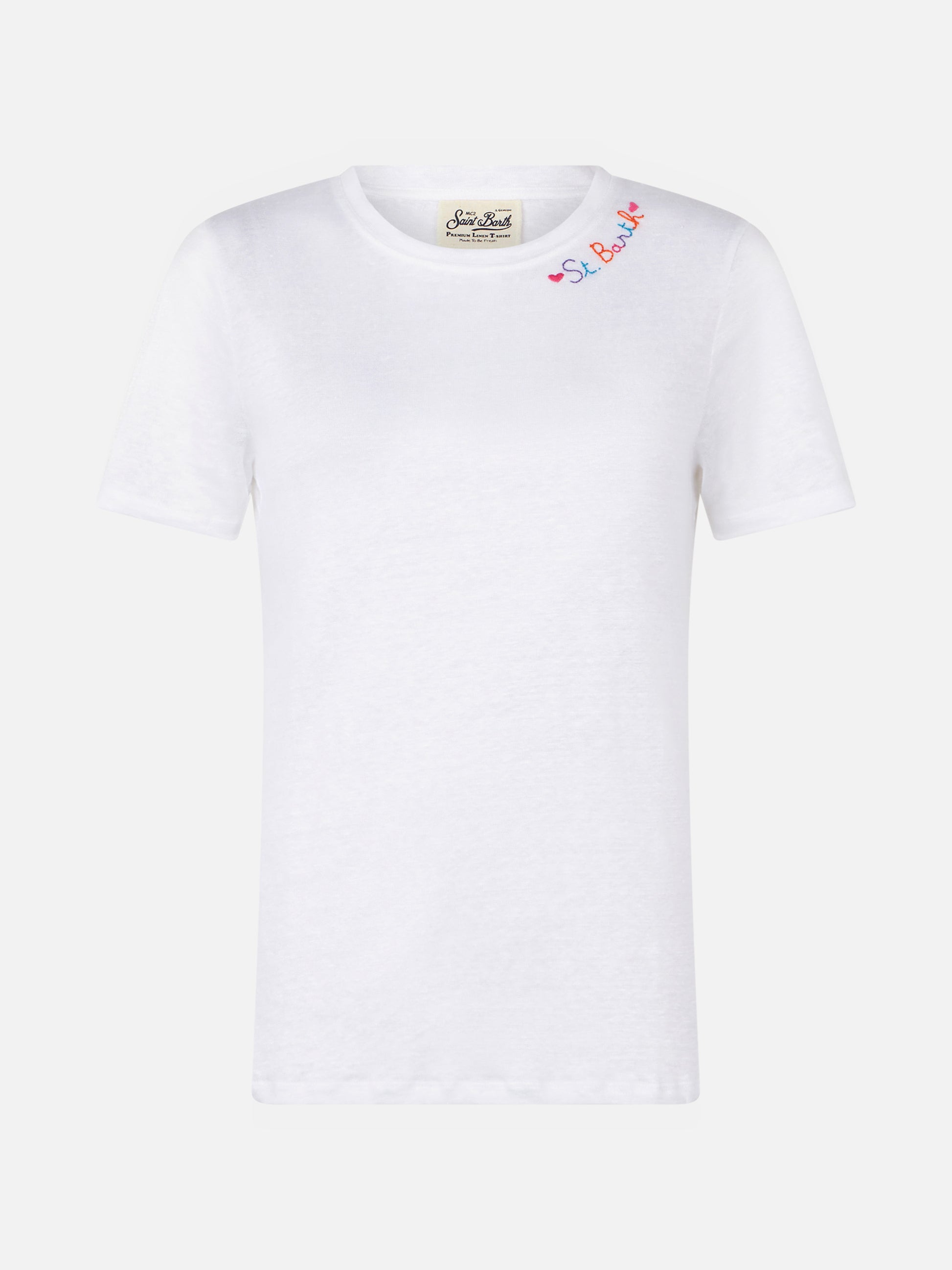 Cotton t-shirt with Love St. Barth embroidery - MC2 Saint Barth
