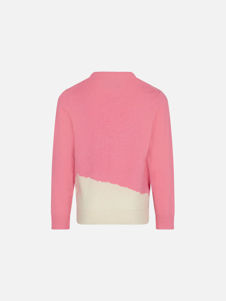 Girl crewneck sweater with love jacquard - MC2 Saint Barth