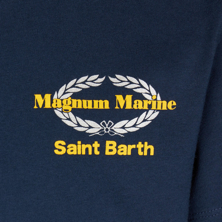 Boy cotton t-shirt with Magnum Marine print | MAGNUM MARINE SPECIAL EDITION - MC2 Saint Barth