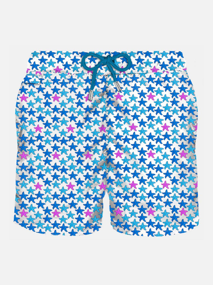 Man light fabric swim shorts with starfish print - MC2 Saint Barth