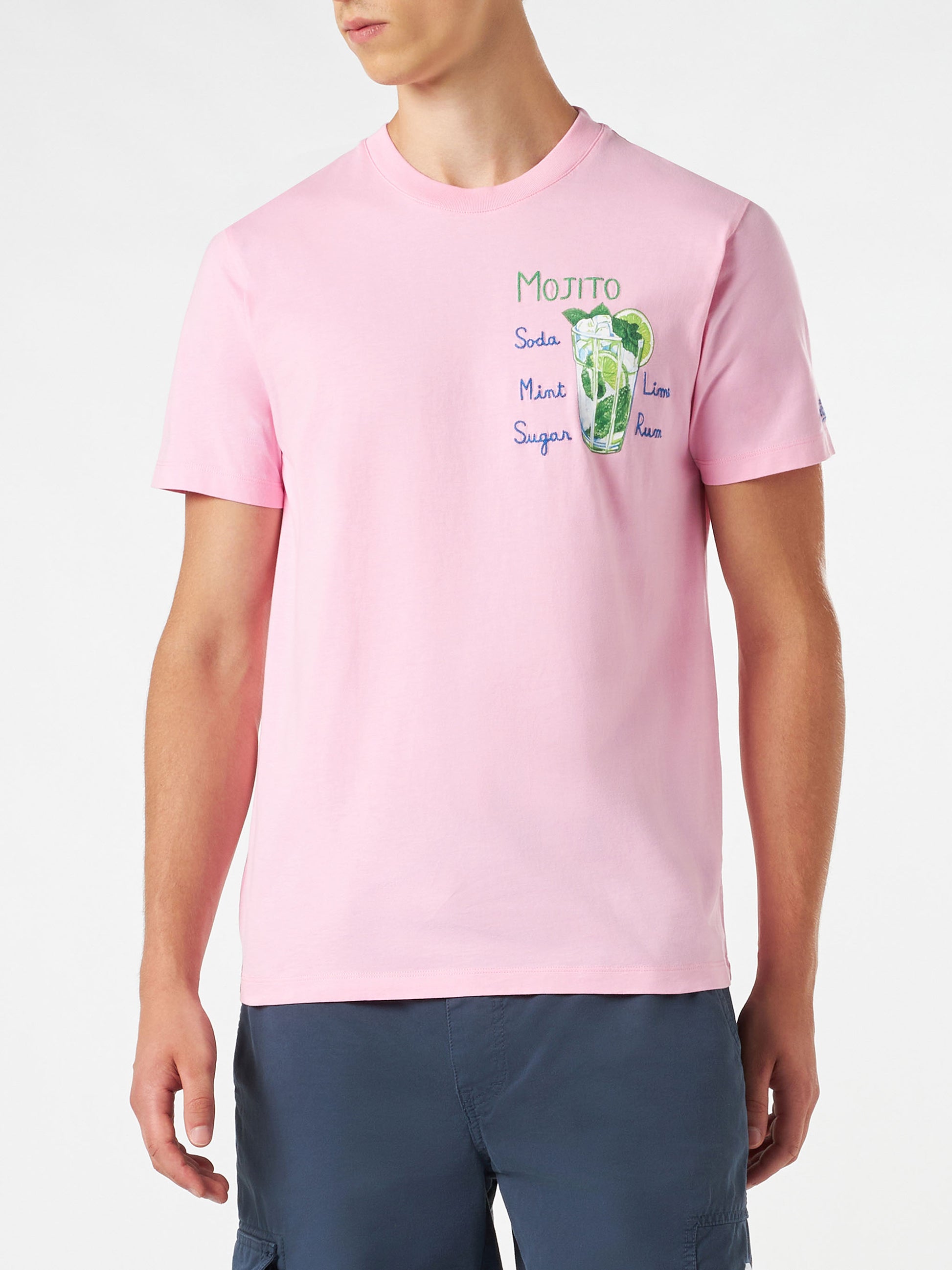 Man cotton t-shirt with Mojito print - MC2 Saint Barth