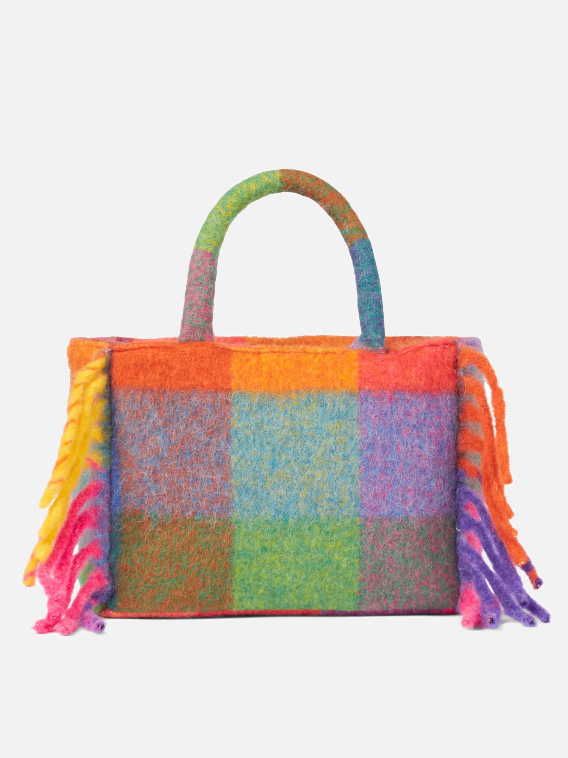 Colette blanket handbag with check print - MC2 Saint Barth